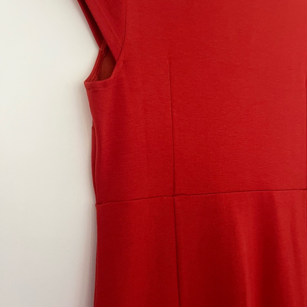 J. Jill Monterey Knit Midi Dress Orange Red Rust Fall Size XS - Picture 13 of 16
